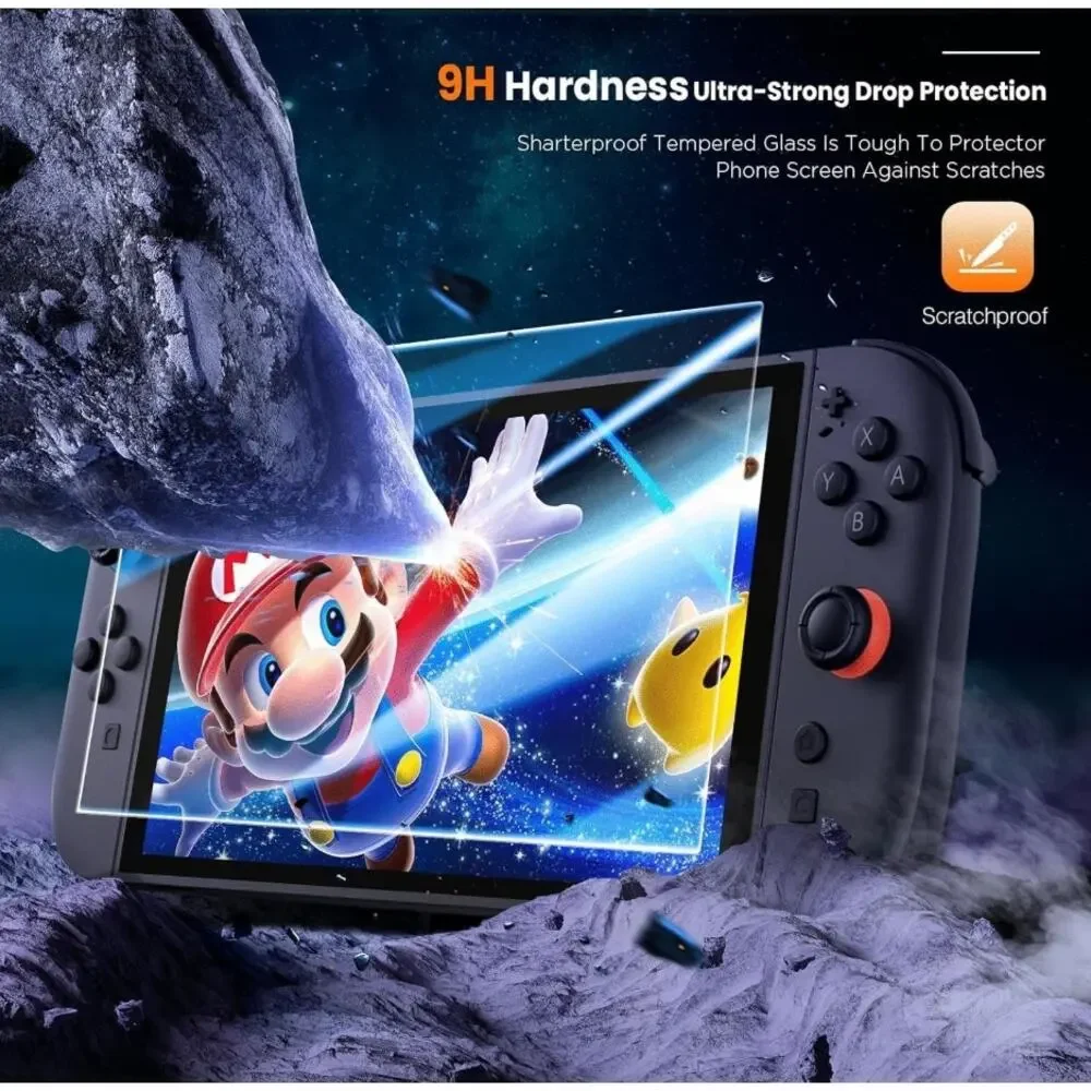 LK 3-Pack Tempered Glass Screen Protectors for Nintendo Switch 2 New